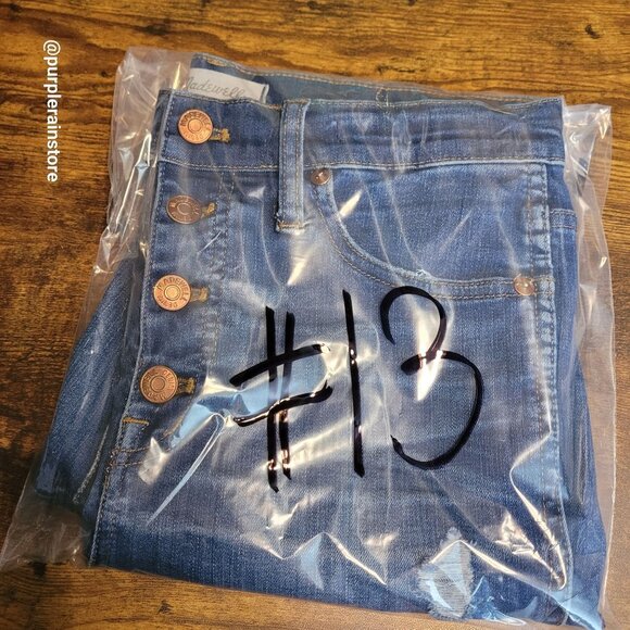 Madewell Jeans Size 29 Skinny 10" High Rise Tummy Control Rosecliff Wash  H6319 - Picture 13 of 13